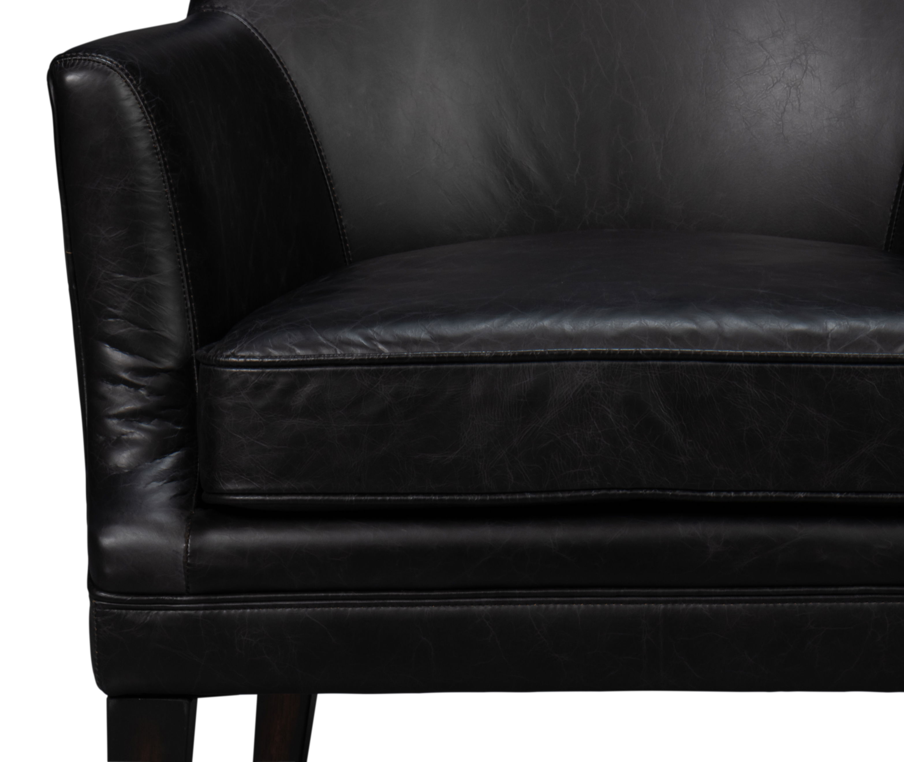 Royalton Distilled Leather Chair,Blk large image 