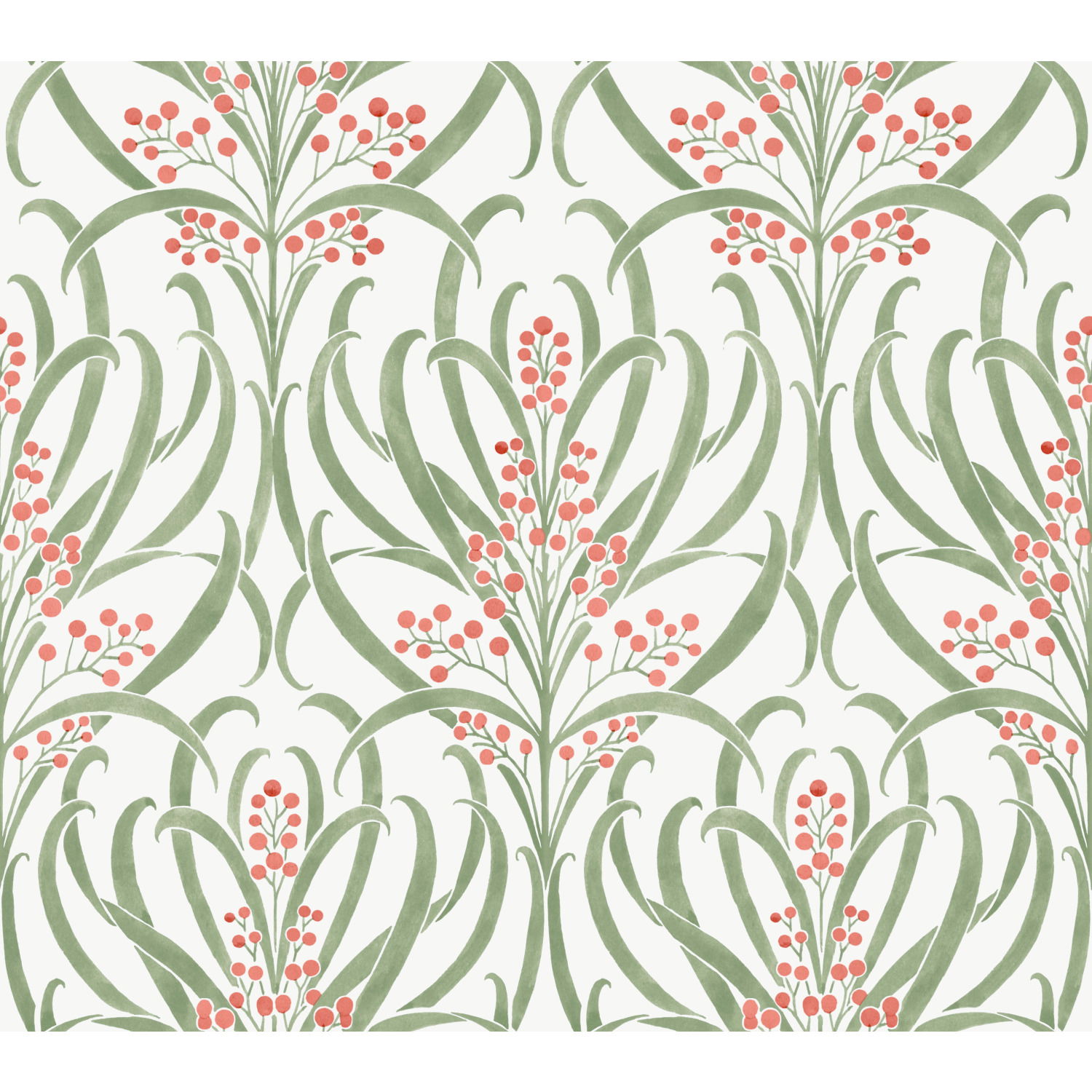 Calluna White & Berry Metallic Wallpaper large image 