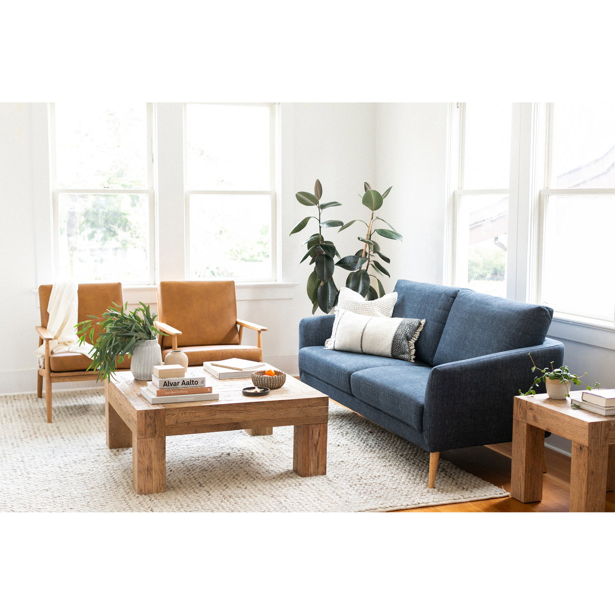 Evander Coffee Table Natural, by Moe's Home, 39.5" width x 16.5" height x 39.5" depth View 9