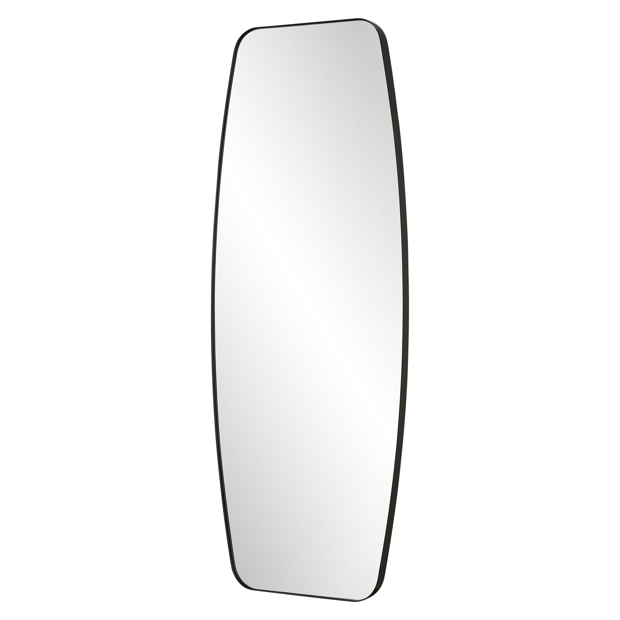 Caspian Curved Black Dressing Mirror large image 