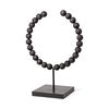 Tulane II (Large) 12L x 6W Black Beaded Broken Sphere Decorative Object thumbnail 0