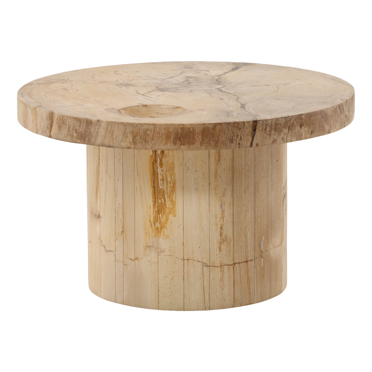 Brittany Coffee Table Natural Large, by Dovetail, 25.6" width x 15.5" height x 25.6" diameter x 25.6" depth View 1