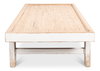 Large Wood Panel Coffee Tbl, Ant. White, Coffee Table by Sarreid, 80" length x 37" width x 19" height thumbnail 4