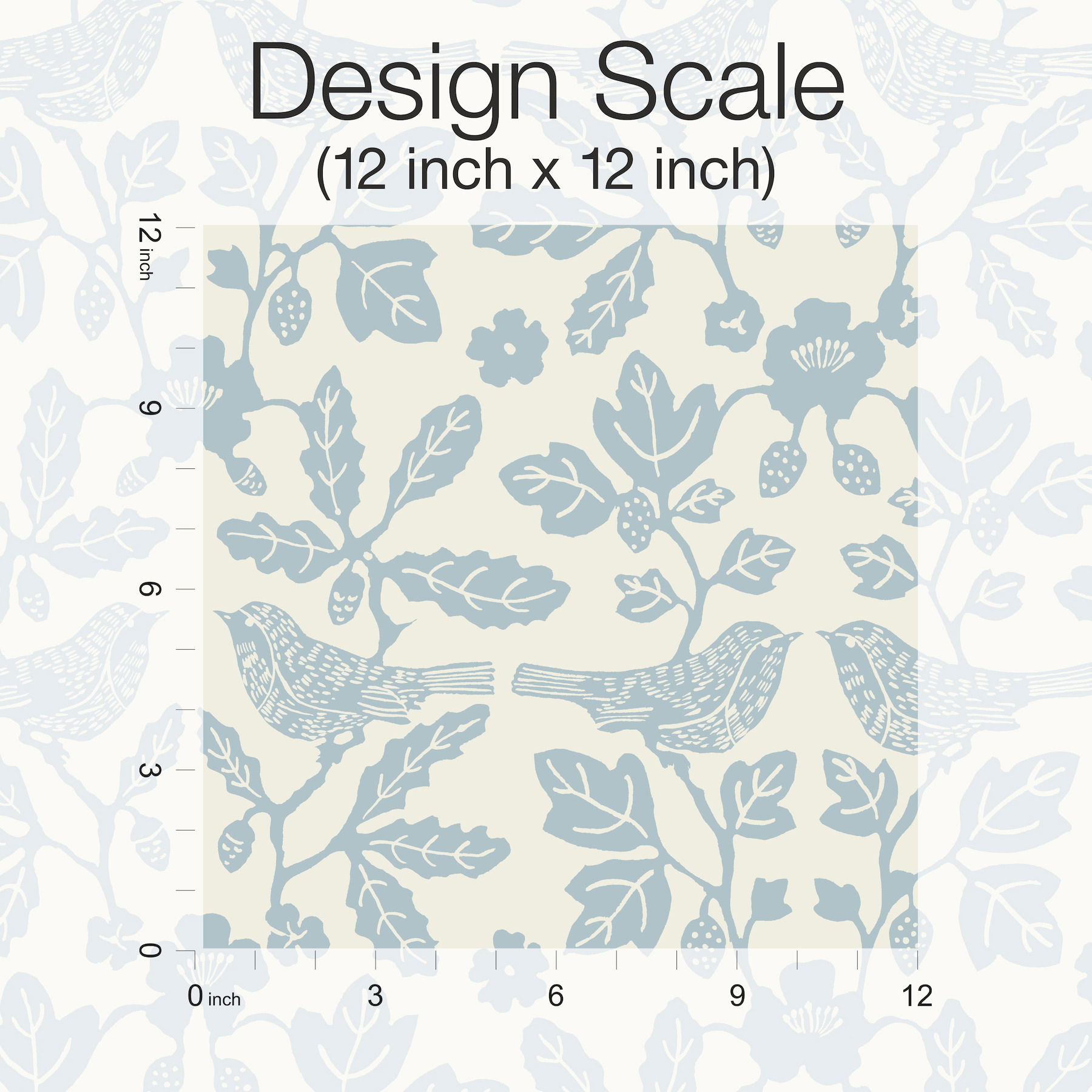 Sparrow & Oak Glacial Blue Peel & Stick Wallpaper large image 