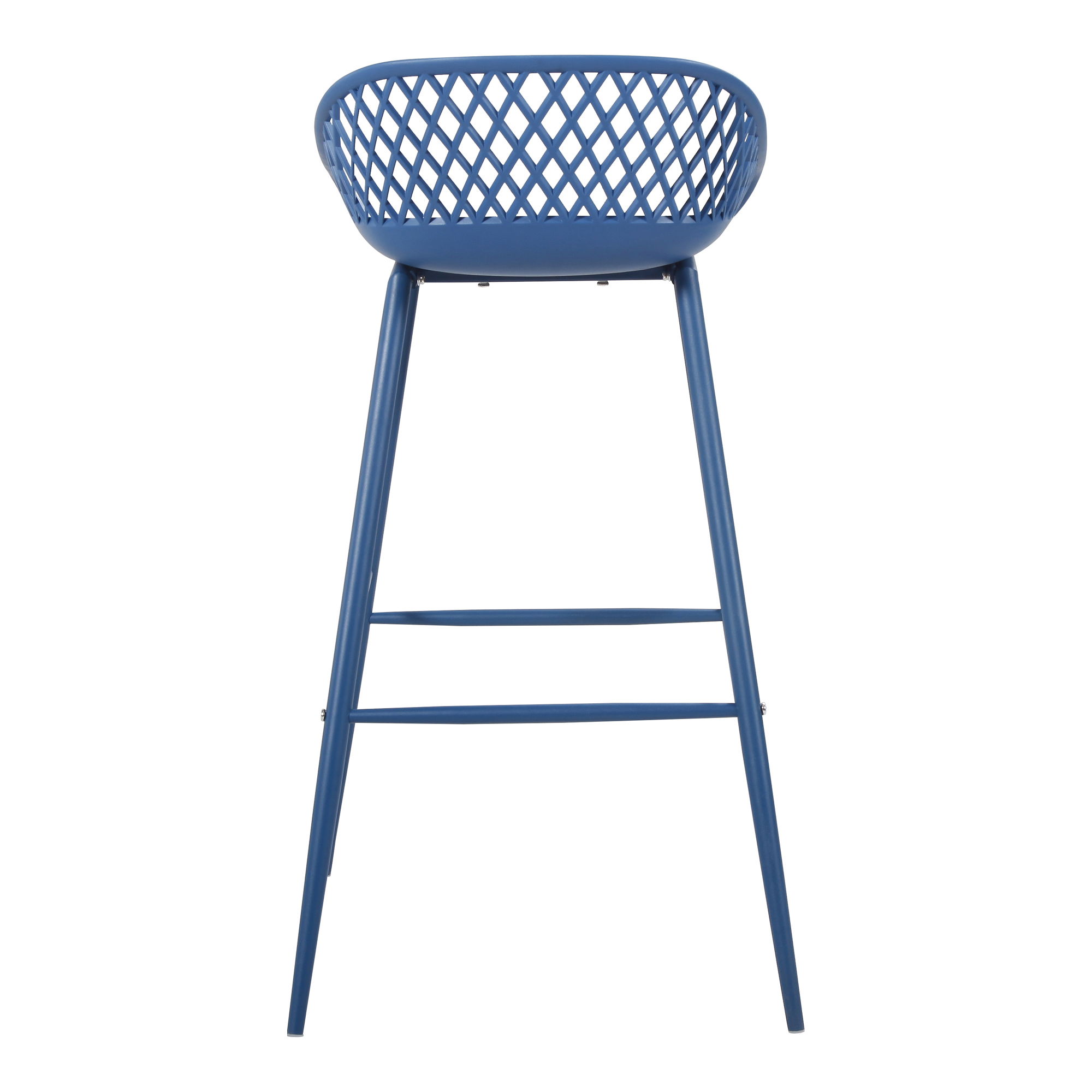 Piazza Outdoor Barstool Blue - Set Of Two, Outdoor Chair by Moe's Home, 1'7.29" width x 3'1.2" height x 1'7.68" depth View 8