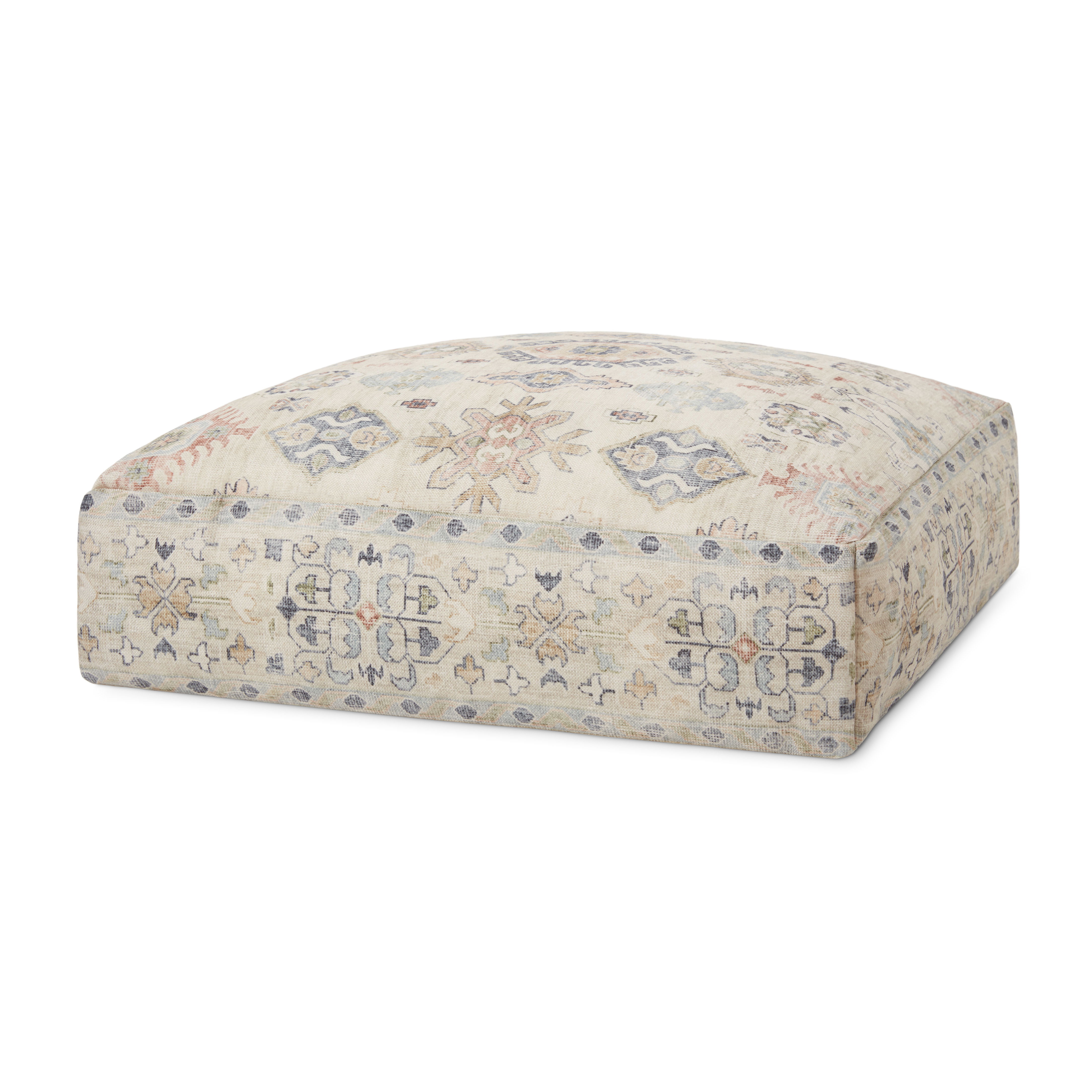 Loloi Poufs, Ottoman, 24" width x 8" height x 24" depth