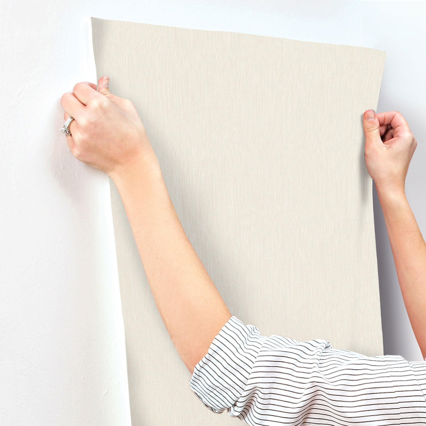Linen Cream Wallpaper large image 