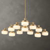Wedge 12 Lt LED Brass Chandelier, Ceiling Light by Uttermost, 40.62" width x 7.25" height x 40.62" depth thumbnail 2