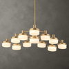 Wedge 12 Lt LED Brass Chandelier, Pendant by Uttermost, 40.62" width x 7.25" height x 40.62" depth thumbnail 2