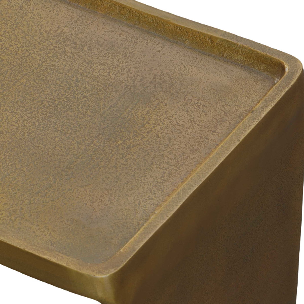 Derwent Antique Brass Side Table, Side & End Table by Uttermost, 20" width x 19" height x 12" depth View 5