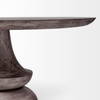 Crossman 60' Round Pedestal Dining Table | Modern | Dark Brown/Gray Wood | Seats 6, by Mercana, 60" length x 60" width x 30" height thumbnail 6