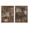 Molten Patina Framed Canvases Set/2, Art by Uttermost, 38.25" width x 50.25" height x 1.5" depth thumbnail 1