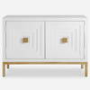 Aiken White 2 Door Cabinet, Cabinets & Chest by Uttermost, 43.25" width x 31.12" height x 16" depth thumbnail 1