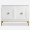Aiken White 2 Door Cabinet, Furniture by Uttermost, 43.25" width x 31.12" height x 16" depth thumbnail 1