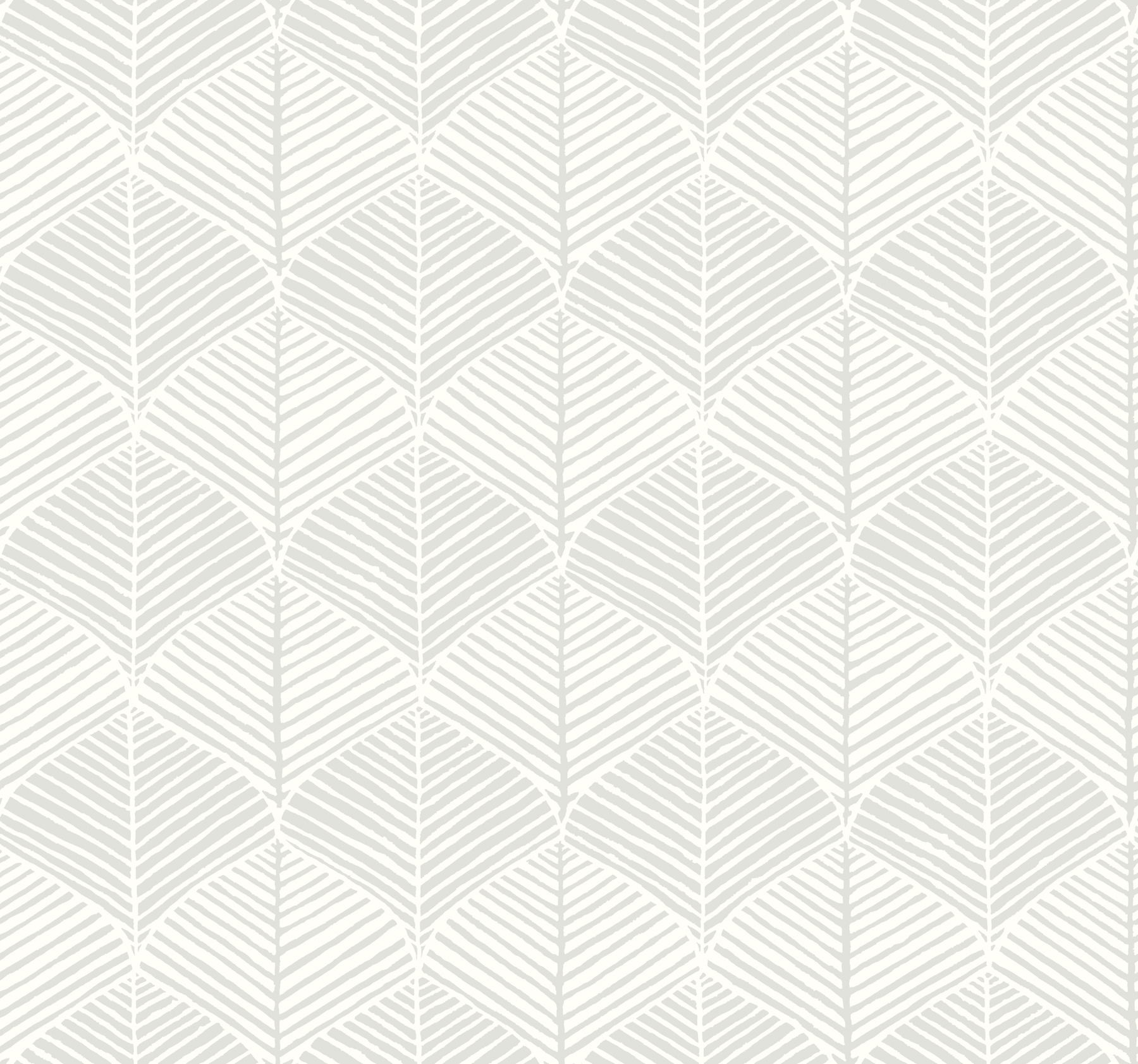 Palm Thatch White & Grey Wallpaper, by York Wall, 27' length x 2'3" width x 0.02" depth View 1