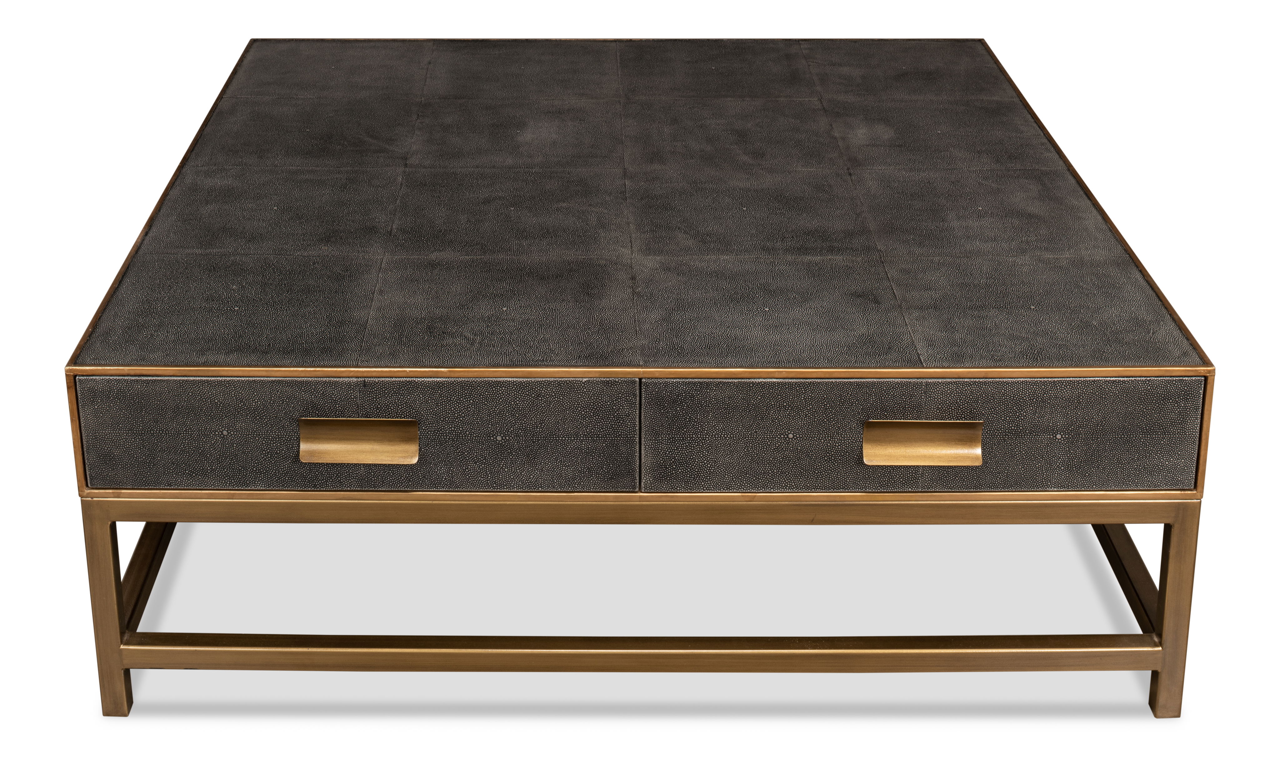 Gideon Shagreen Sq.Coffee Table,Ant.Grey, by Sarreid, 48" length x 48" width x 17" height View 9