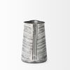 Serena I 8H Small Gray/White Textured Metal Jug, Decorative Jar by Mercana, 8" length x 5.1" width x 7.8" height thumbnail 4