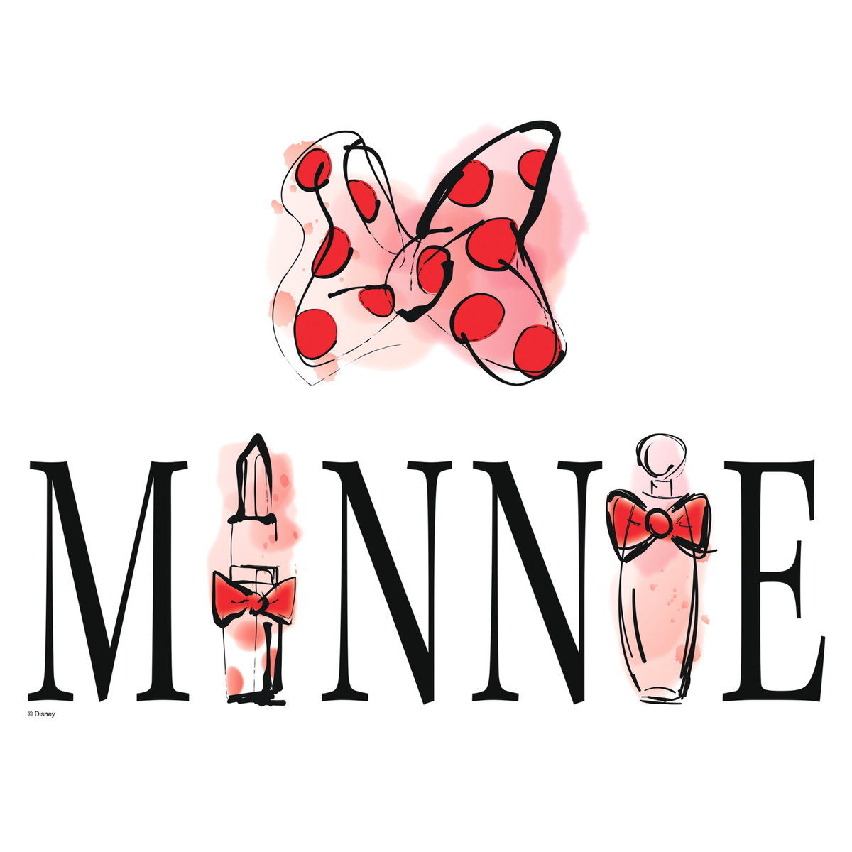 Minnie Mouse Perfume Wall Decals, by York Wall, 3' length x 8.62" width x 8.25" depth