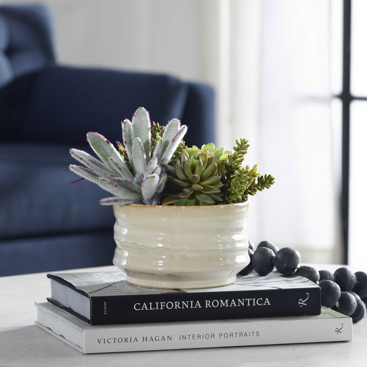 Mesa Succulent Accent, Decorative by Uttermost, 9.5" width x 8.5" height x 9.5" depth View 3