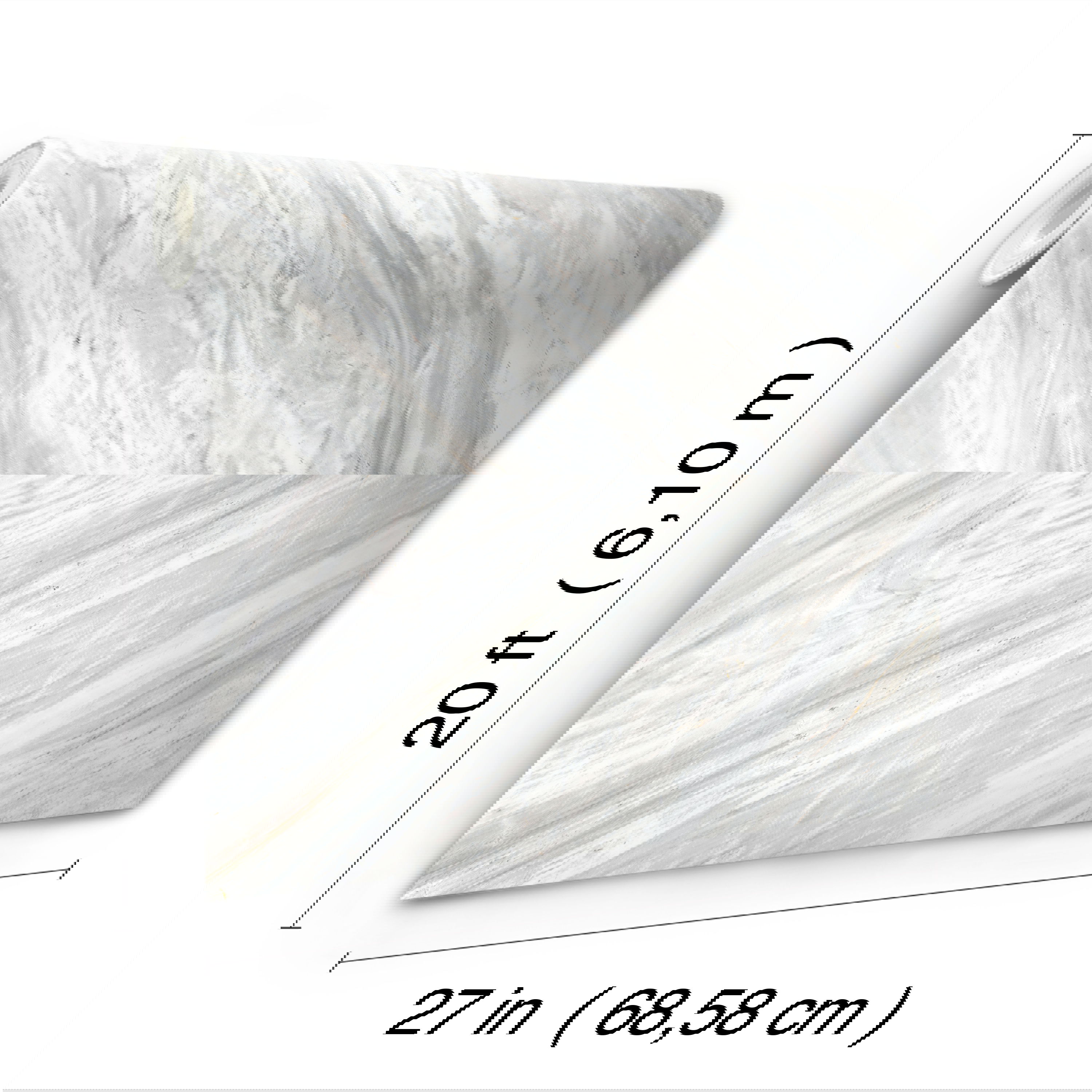 Carrara Horizontal White Peel & Stick Wallpaper large image 