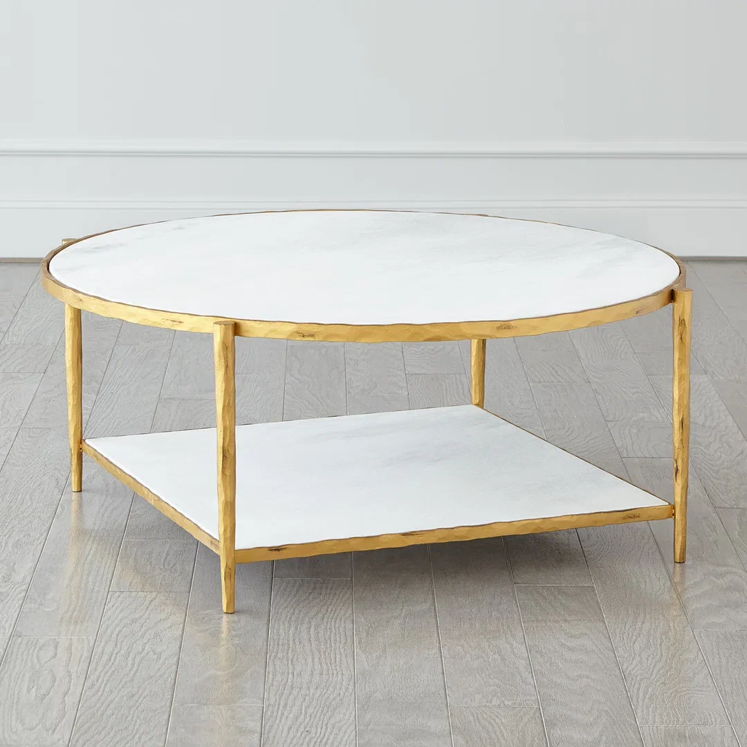 Circle/Square Cocktail Table, Coffee Table by Global Views, 45" width x 18" height x 45" depth View 3