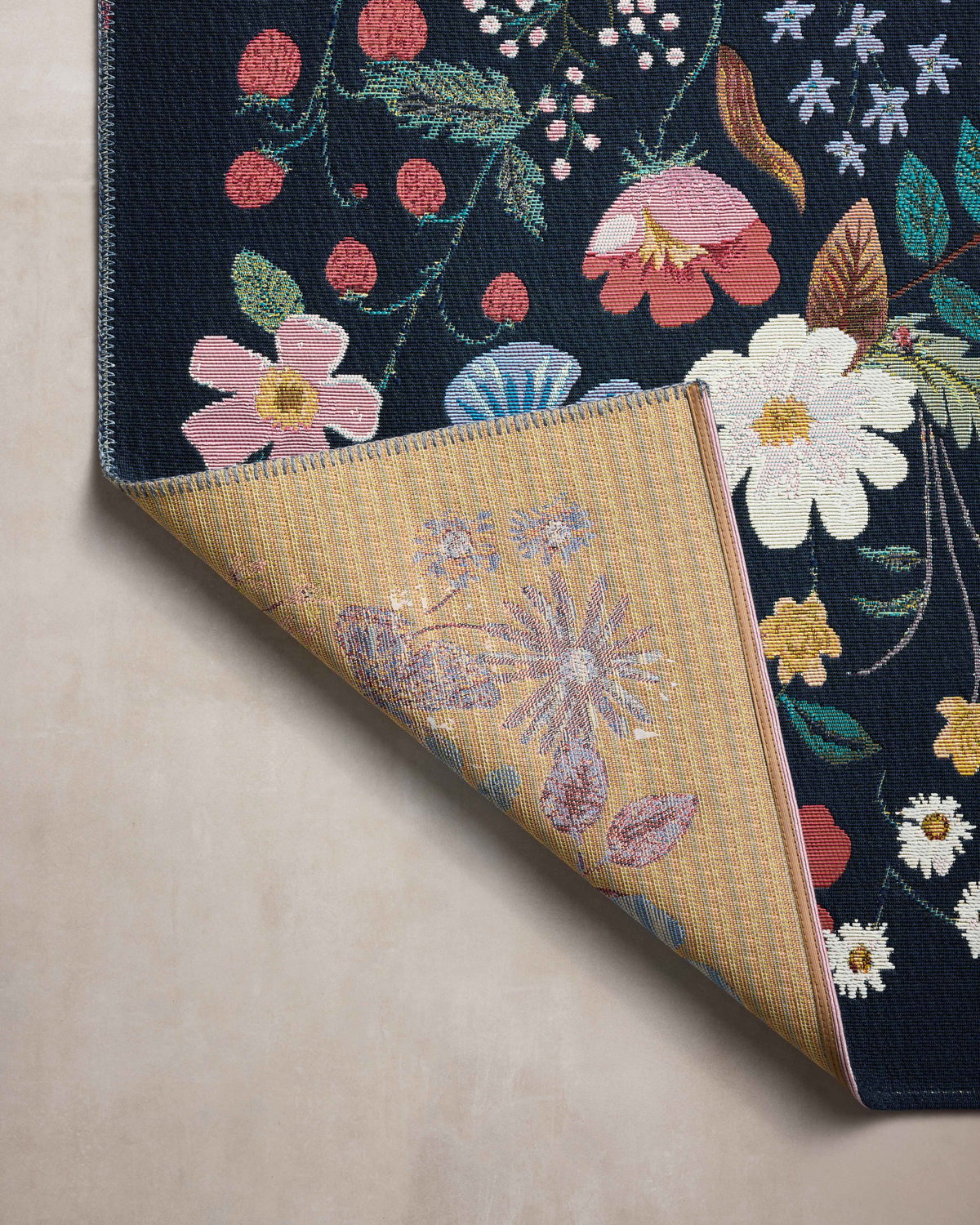 Rifle Paper Co. x Loloi Perennial Rug, 1'6" length x 1'6" width View 8