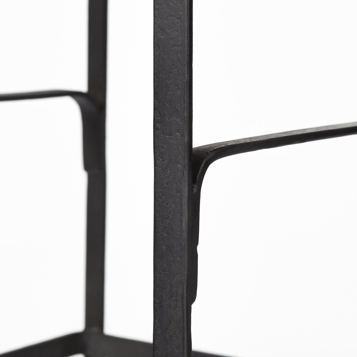 Conan Low Back 25in Seat Counter Stool | Brown Wood with Black Metal, Counter & Bar Stool by Mercana, 15" length x 15" width x 25" height View 14