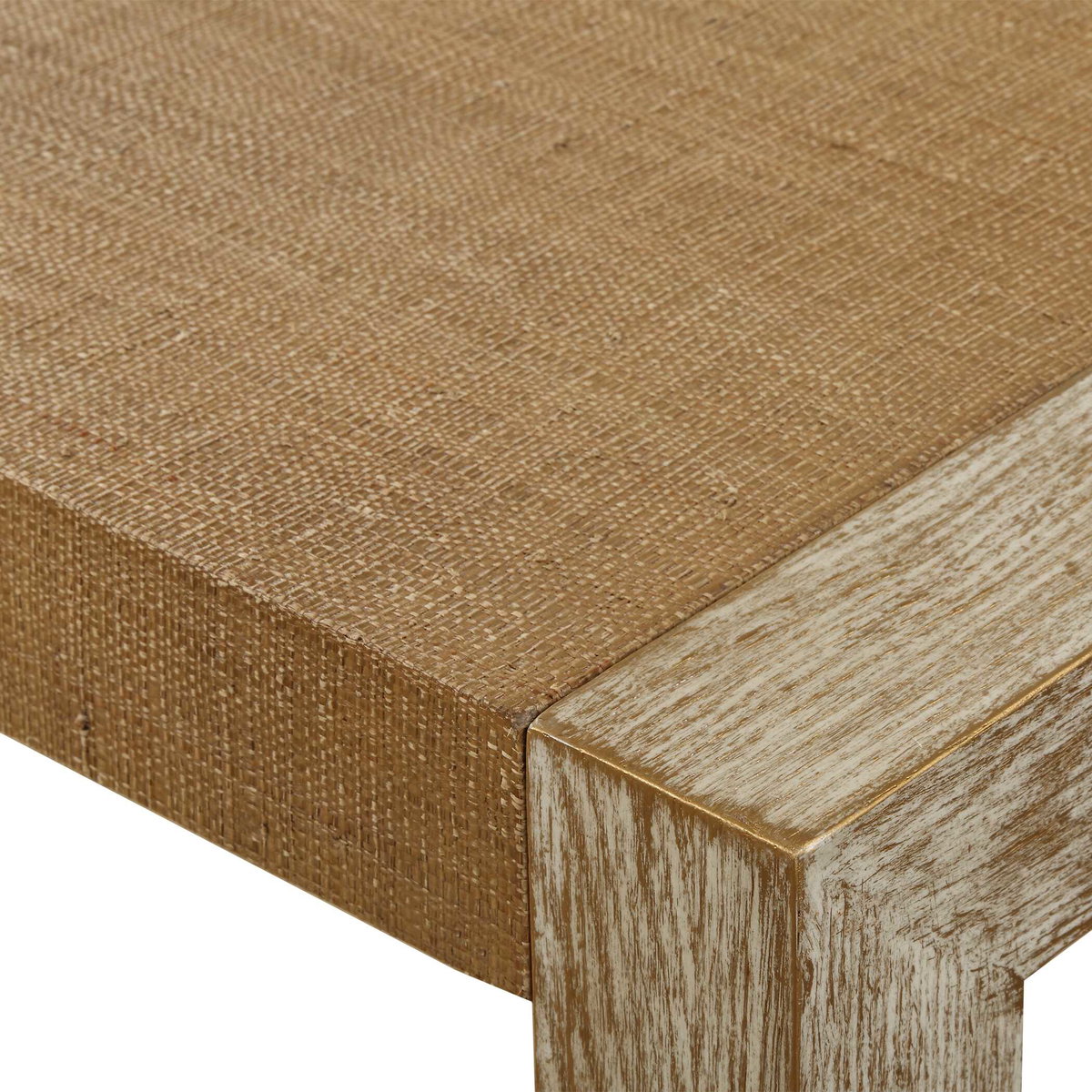 Bentley Grasscloth Console Table, by Uttermost, 52" width x 31.12" height x 13" depth View 6