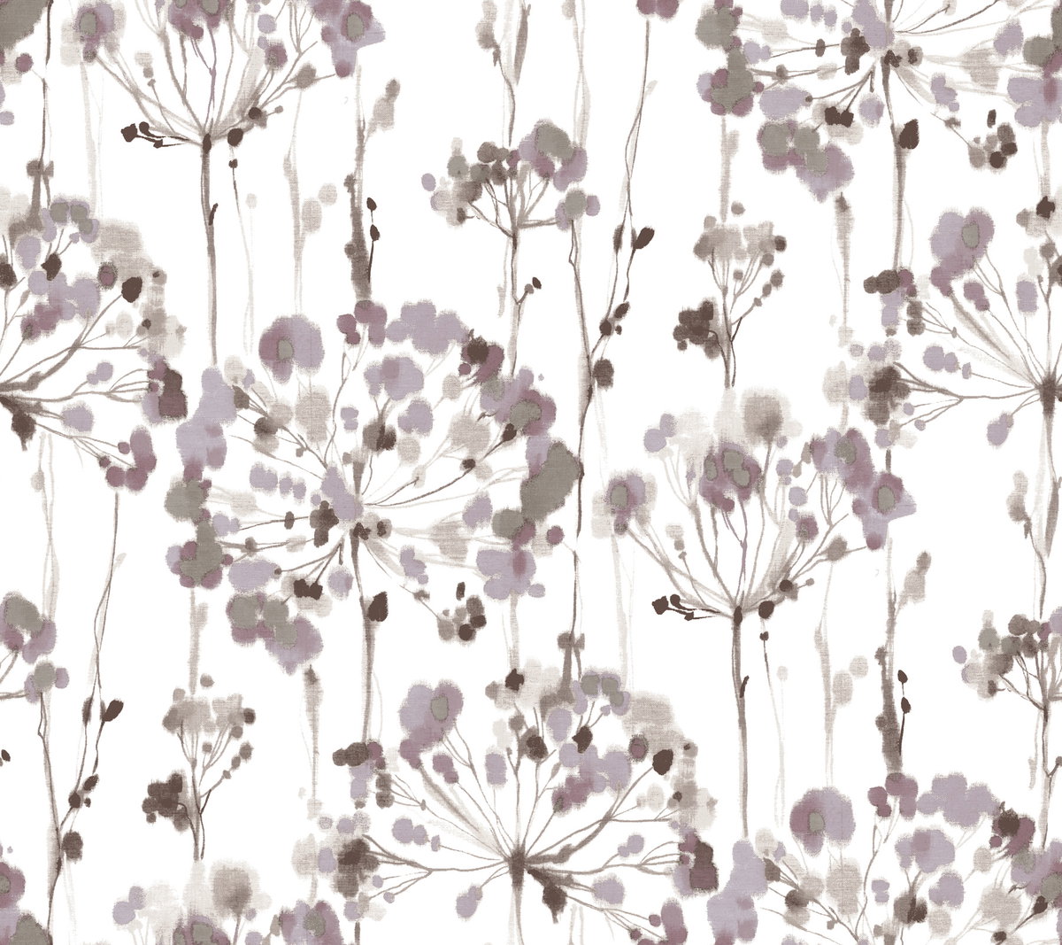 Flourish Purple Wallpaper, by York Wall, 27' length x 2'3" width x 0.02" depth View 1