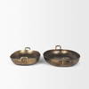 Pama Hammered Gold Metal Decorative Trays (Set of 2), by Mercana, 25" length x 15.5" width x 5.5" height thumbnail 5