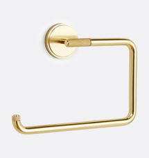 Online Designer Bathroom Trask Towel Ring, Aged Brass
