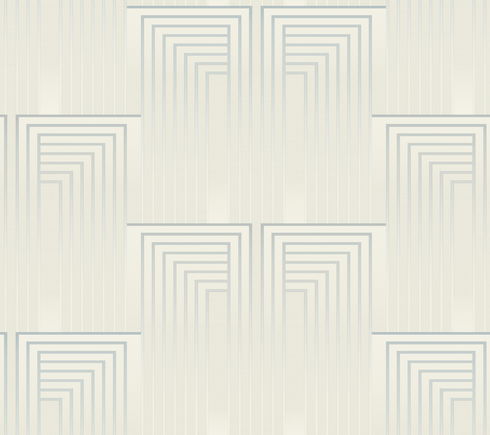 Vanishing Dusty Blue & Silver Wallpaper