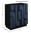 Valeria 2 Door Glossy Blue Cabinet thumbnail 2