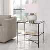 Henzler Mirrored Steel Lamp Table thumbnail 3