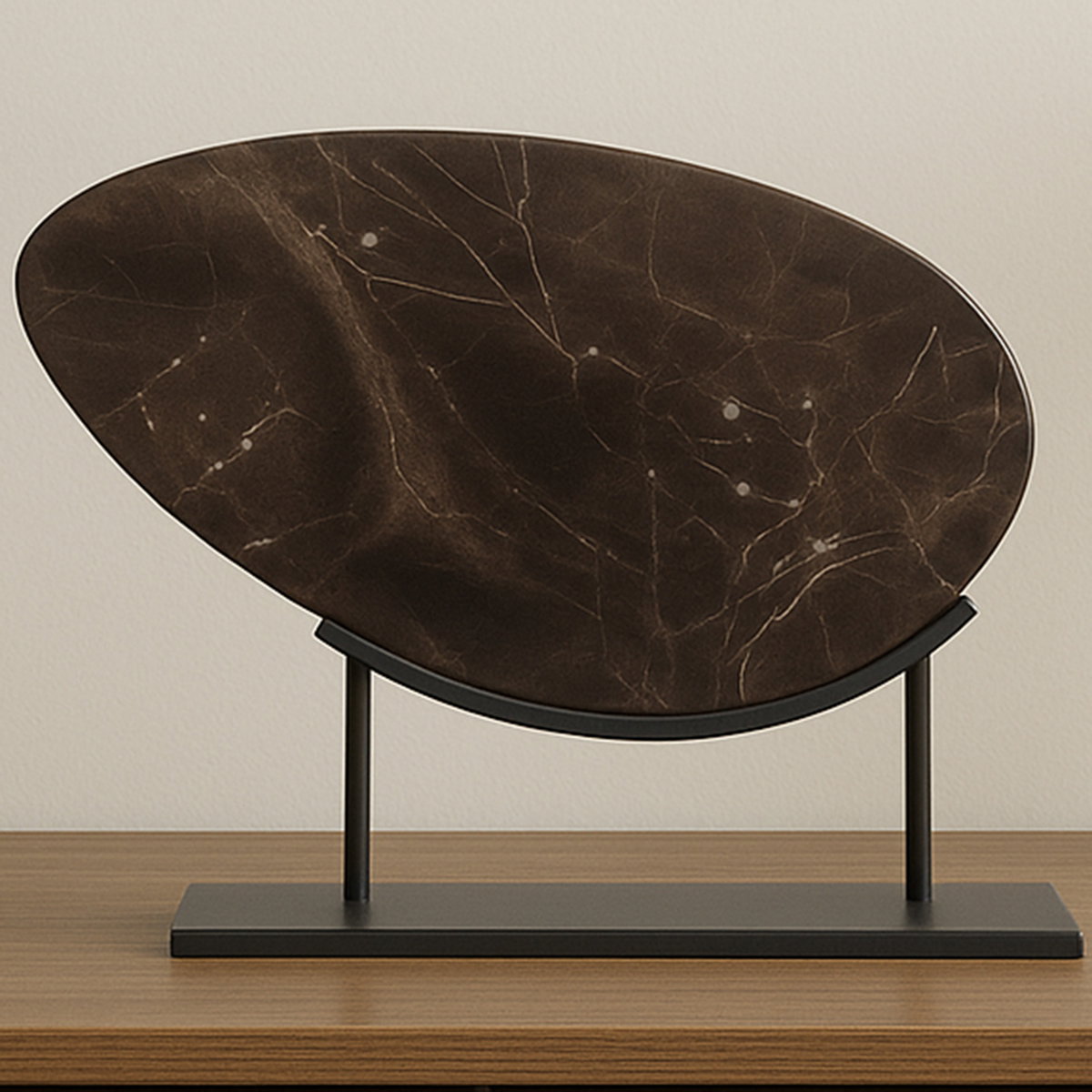 Galen Sculpture Saint Laurent Brown Marble, Figurines & Statue by Moe's Home, 15" width x 12" height x 4" depth View 4