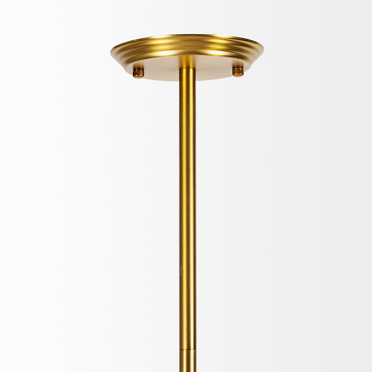 Desousa II (33.9'L x 8.8'W x 28'H) Brass-Toned Metal Multi-Arm Three Light Chandelier, by Mercana, 33.86" length x 8.75" width x 28" height View 3