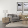 Roy II Flint Gray Upholstered and Brown Wood Frame Arm Chair thumbnail 1