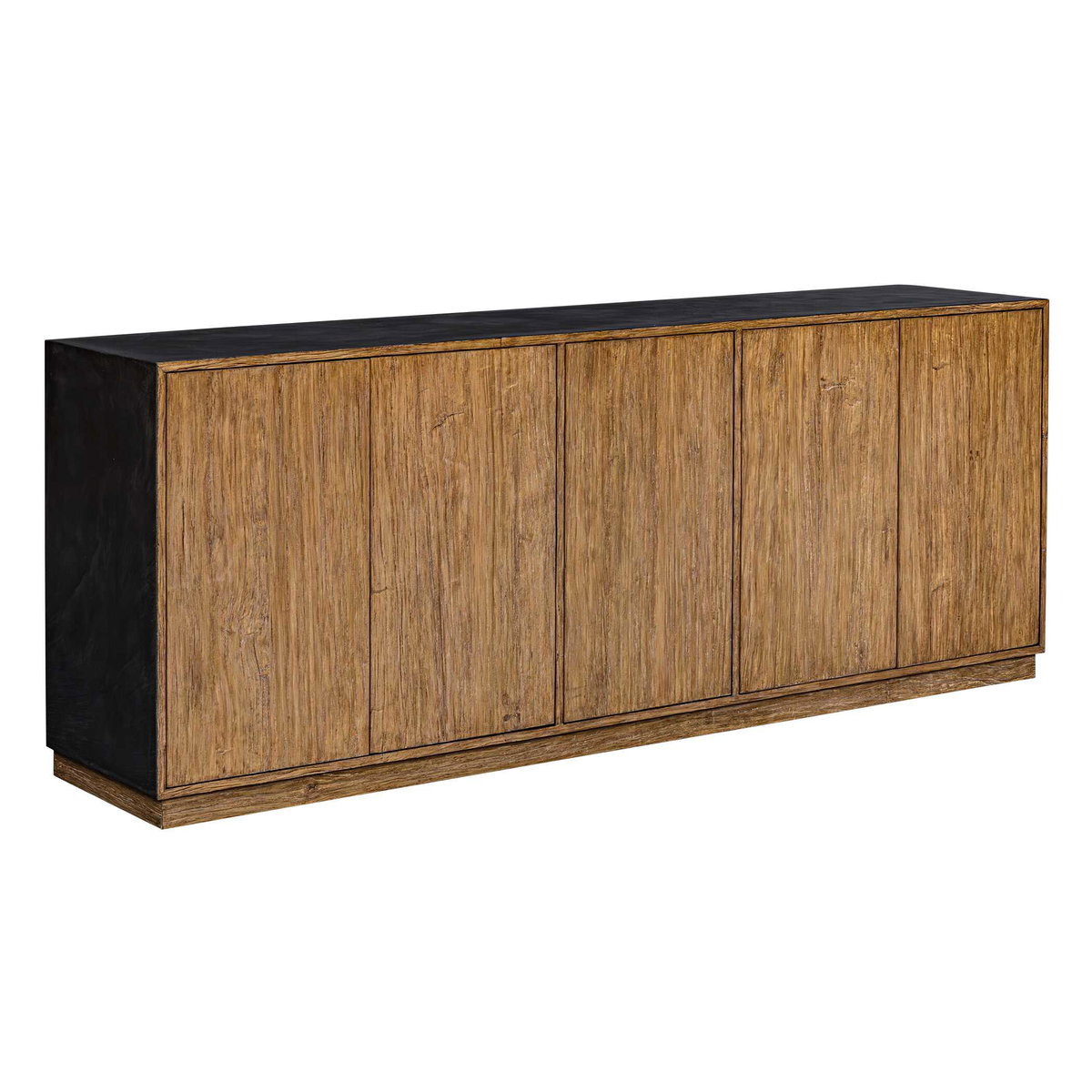 Kelvin 5 Door Wood Media Console, Furniture by Uttermost, 90.25" width x 34.25" height x 18" depth View 3