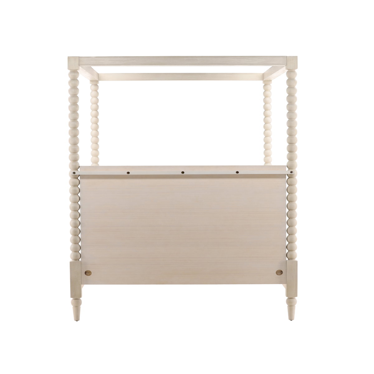 Marcellina Bed King Whitewash, by Dovetail, 80.5" width x 90" height x 87.3" depth View 5