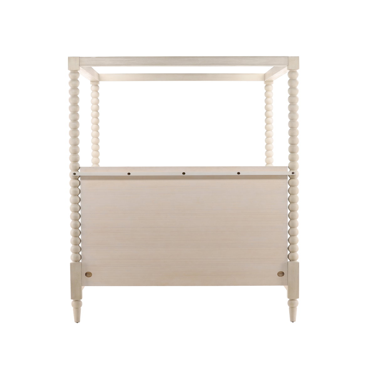 Marcellina Bed King Whitewash, by Dovetail, 81.7" width x 90" height x 87.3" depth View 5
