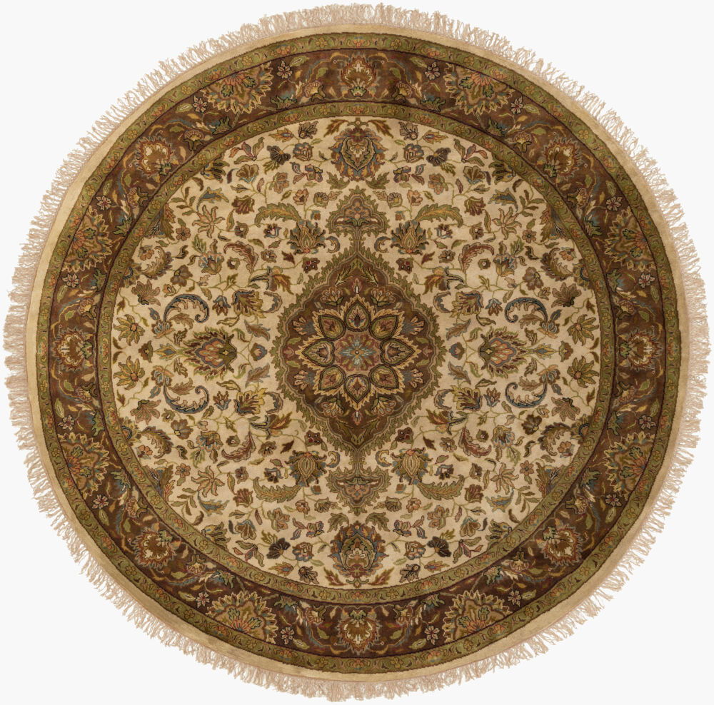 Taj Mahal Handmade Rug, by Surya, 8' length x 8' width