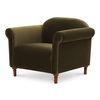 Harmony Accent Chair Dark Green Faux Mohair thumbnail 2
