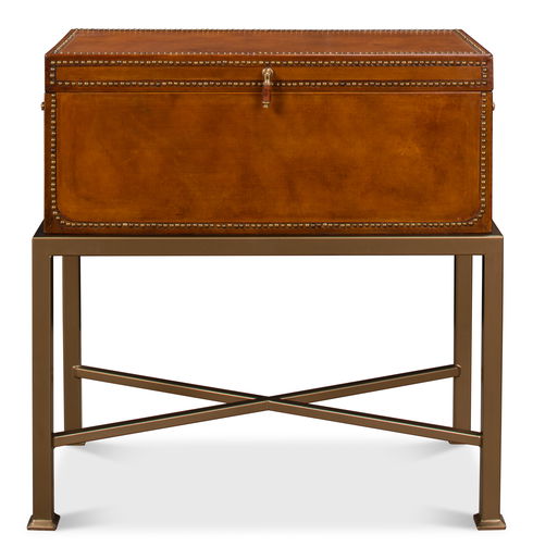 Remington Leather Box On Stand
