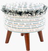 Snow Ottoman, by Surya, 16" width x 16" height thumbnail