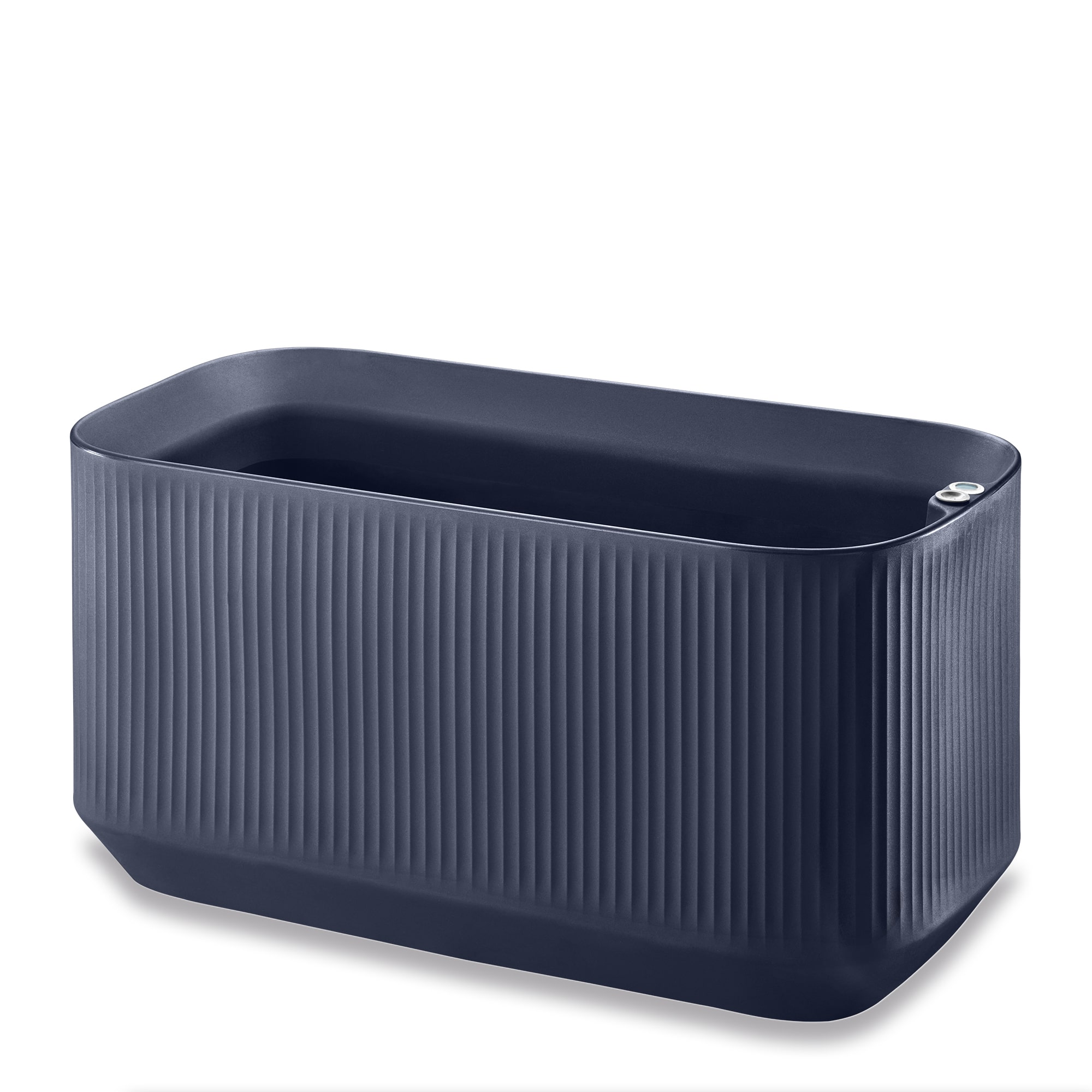 TruDrop Modular Self-Watering Deck Planter -Large Trough -Black, by Crescent Garden, 20" width x 20" height x 40" depth View 1