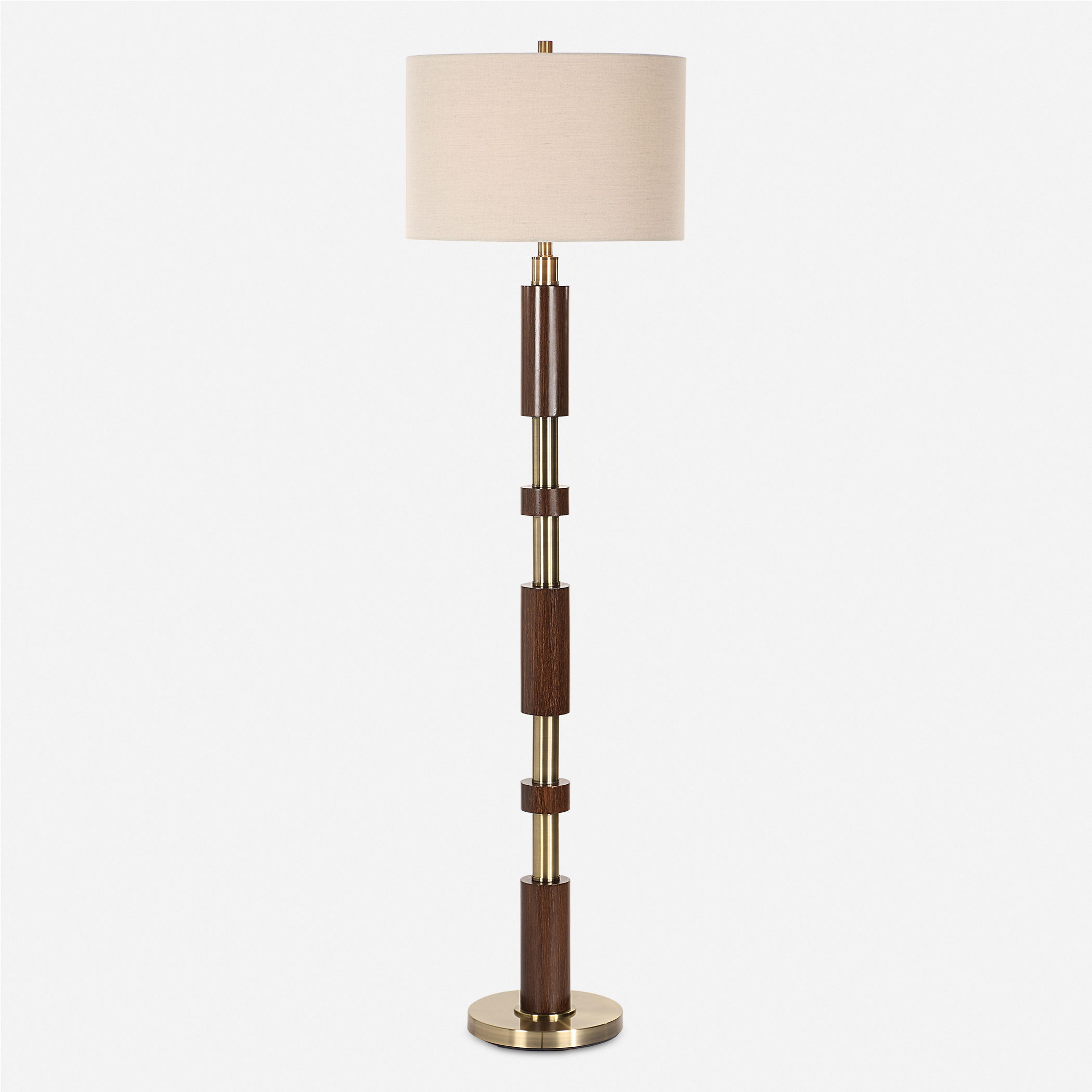 Stacked Wooden Floor Lamp large image 