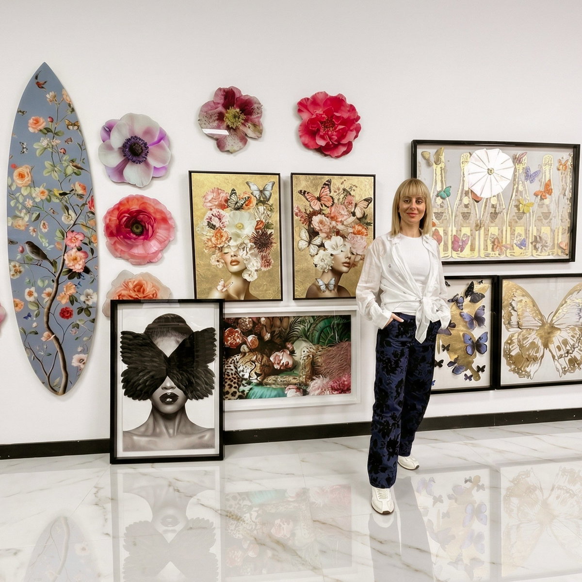 Butterfly Aficionado (Gold Leaf), by Oliver Gal,  20x30 View 7