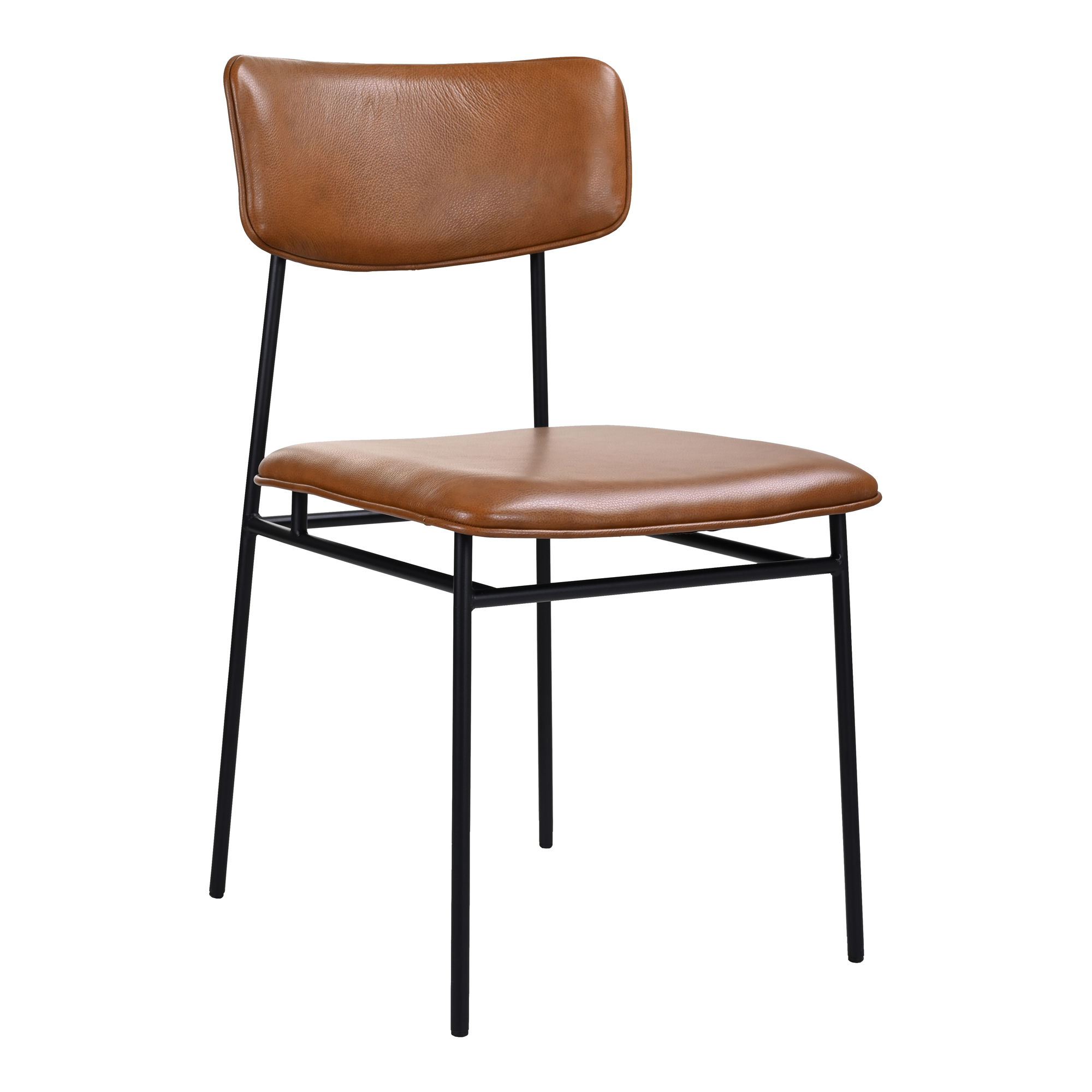 Sailor Dining Chair Brown - Set Of Two, by Moe's Home, 18.7" width x 33.85" height x 22.5" depth View 6