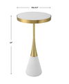 Apex White Concrete Accent Table thumbnail 2