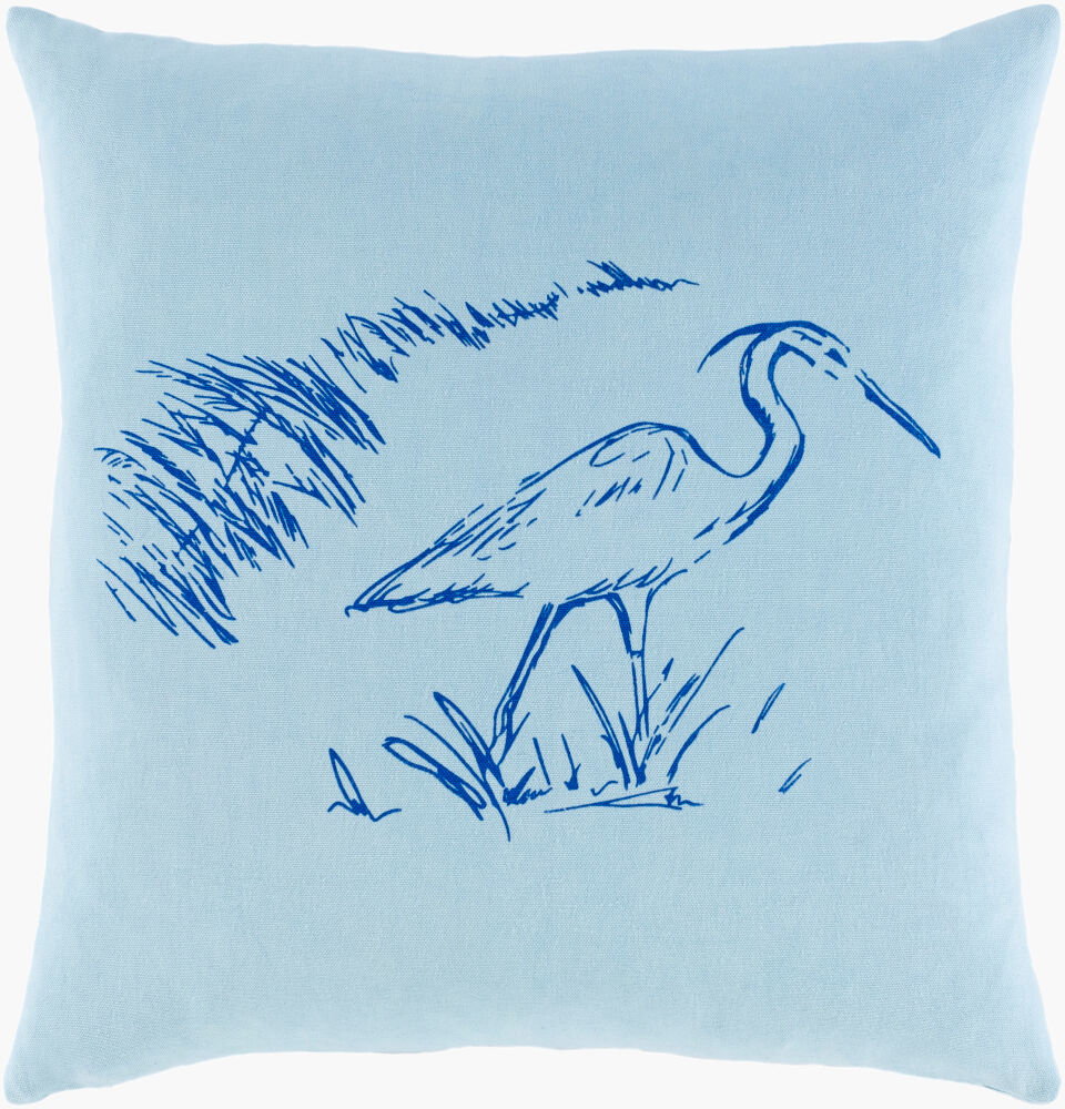 Sea Life Accent Pillow Poly, Decorative Pillow by Surya, 18" length x 18" width